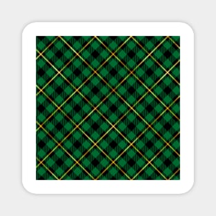 Pride Of Scotland Tartan Green Black And Gold Magnet