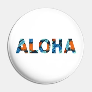 Aloha Hawaiian Vintage Pattern Design Pin