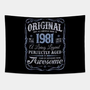 Born In 1981 All-American Original Birthday Living Legend Tapestry