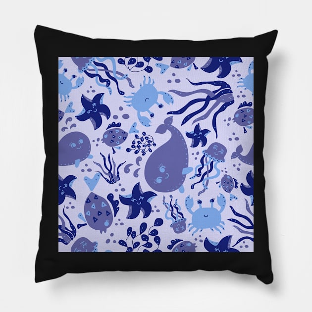 Aqua fun Pillow by sarakaquabubble