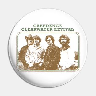 CCR Vintage Distressed Fanart Design Pin