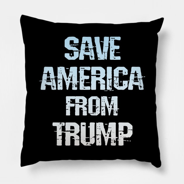 Save America from Trump. Pro science, anti Trump. Wear a face masks. Masks save lives. Trump lies matter Stop the virus. Donald, the liar, racist in chief. Fight racism Pillow by IvyArtistic