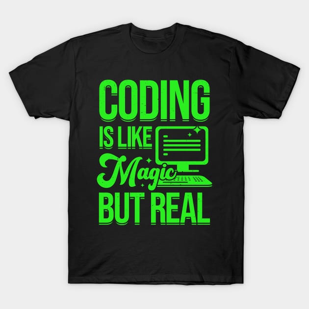Coding Is Like Magic But Real For Computer Programmer T-Shirt Coding Is Like Magic But Real For Computer Programmer T-Shirt