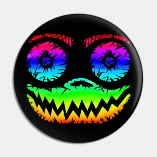 Rainbow Smiley Face - Scratch Design Pin