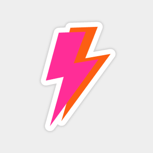 Pink and Orange Lightning Magnet