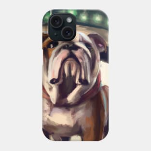 Cute Bulldog Drawing Phone Case