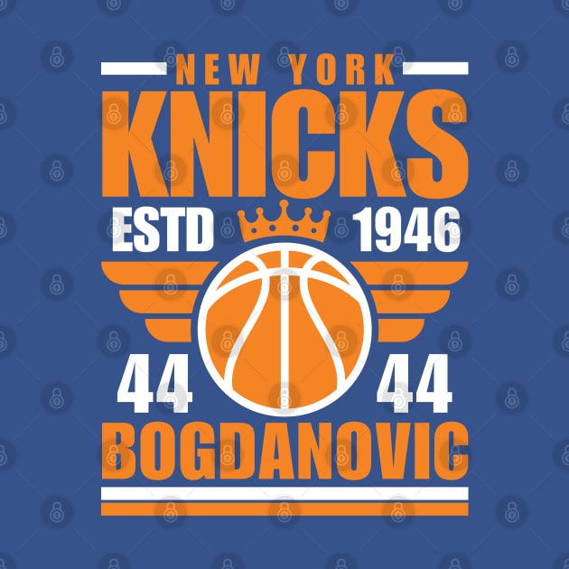 New York Knicks Bogdanovic 44 Basketball Retro by ArsenBills