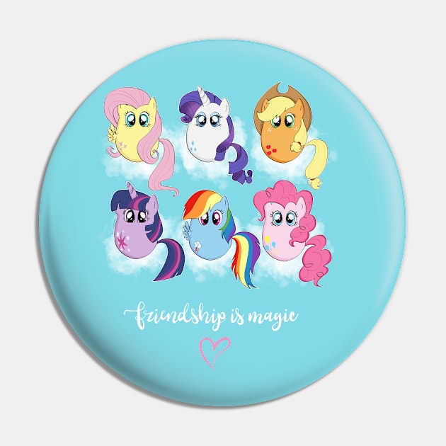 Friendship is Magic Pin by laurareid.artist