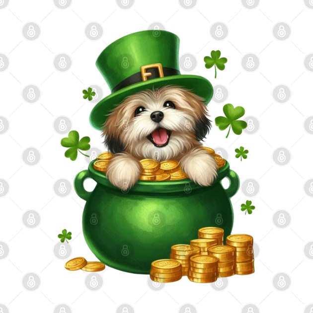 St Patricks Day Havanese Dog by Chromatic Fusion Studio