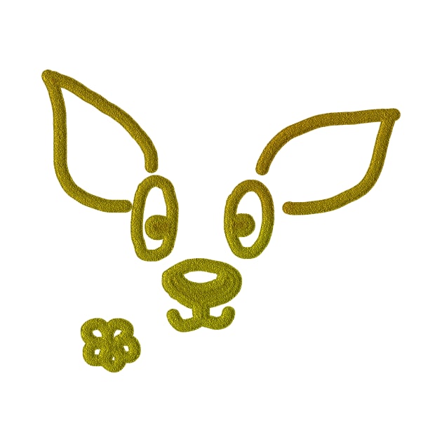 Cute Golden Deer Flower by Whimsical Splendours