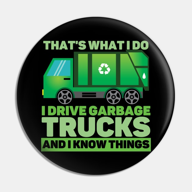 Proud Garbage Truck Driver Trash Collector Pin by JB.Collection