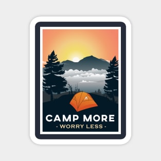 camp more worry less Magnet