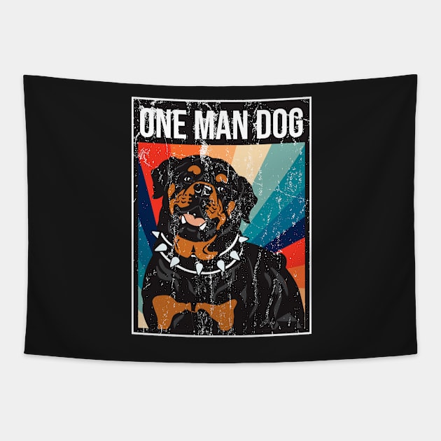 One man dog Tapestry by ARTSYILA