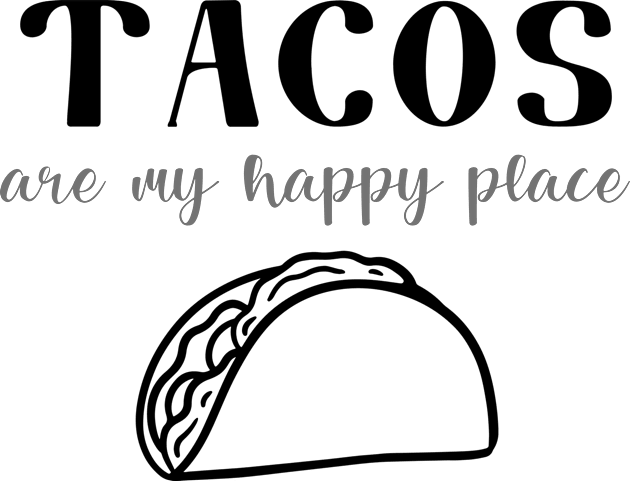 Tacos Are My Happy Place Kids T-Shirt by RefinedApparelLTD