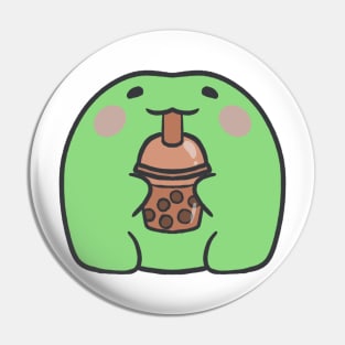 Choccy milk drinking frog Pin