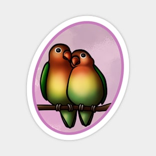 Lovebirds green Magnet