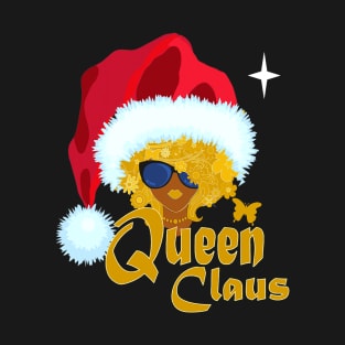 Queen Santa African American Christmas for Women Melanin T-Shirt