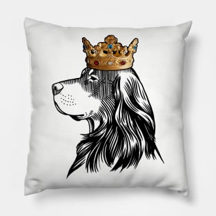 Gordon Setter Dog King Queen Wearing Crown Pillow