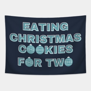 Eating Christmas Cookies For Two Tapestry