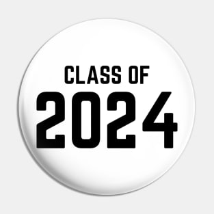 Class Of 2024. Simple Typography 2024 Design for Class Of/ Graduation Design. Black Pin