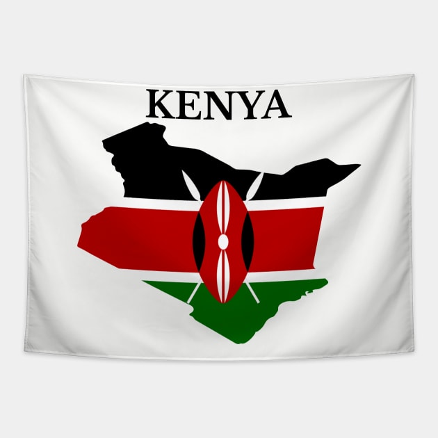 Kenya Map Flag Tapestry by maro_00