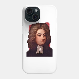 Irish Writer Jonathan Swift illustration Phone Case