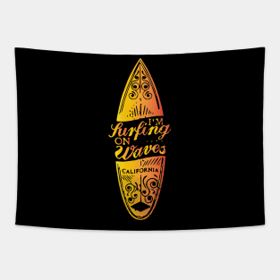 Surfing waves Tapestry