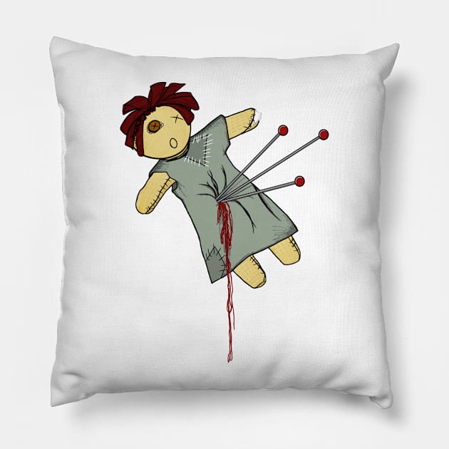 Voodoo doll Pillow by gabitolgyesi