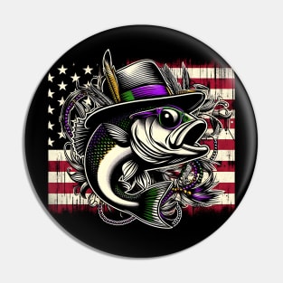 Celebrate Mardi Gras and show your love of fishing with this vibrant patriotic design Pin