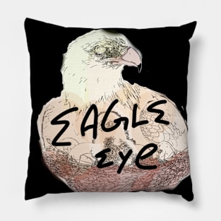 Tattooed Eagle Takes Flight Pillow