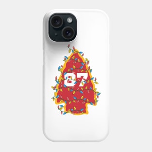 Chiefs Christmas. Kelce 87 Lovers and Fans - 2 Phone Case