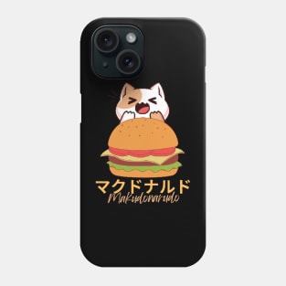 Cat with food Macdonald -cats pets Phone Case