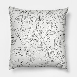 Maskers by Leo Gestel Pillow