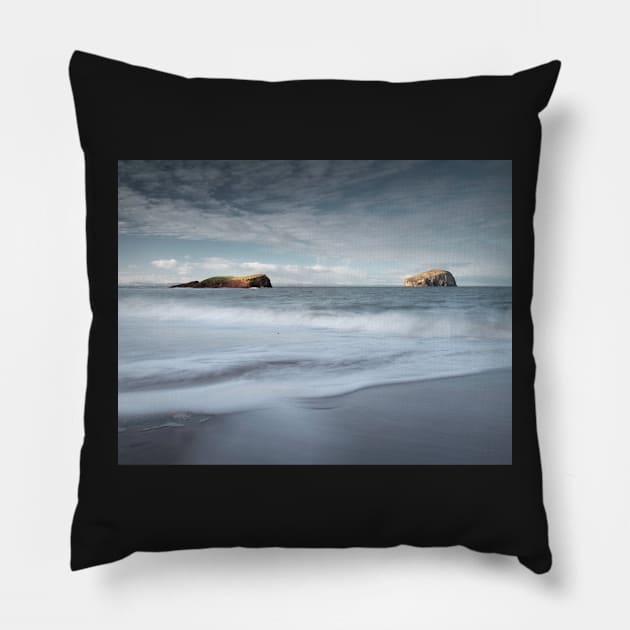 Seacliff Beach and Bass Rock Pillow by TMcG72