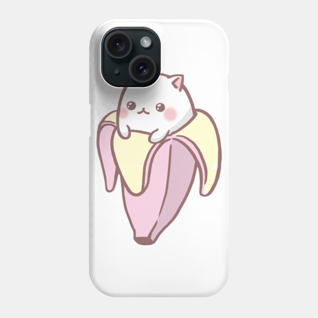 cat & banana Phone Case by Triou