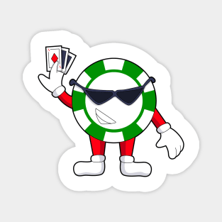 Poker chip with Poker cards Magnet