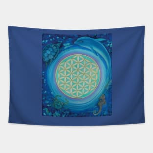 Flower of Life, element of water Tapestry