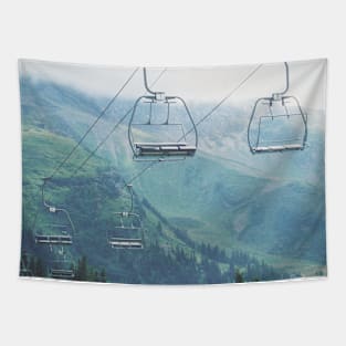 Retro Mountain View Tapestry