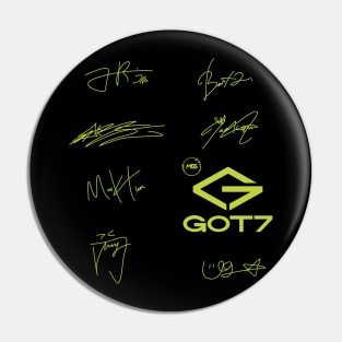 Design with the signatures of  got7 Pin