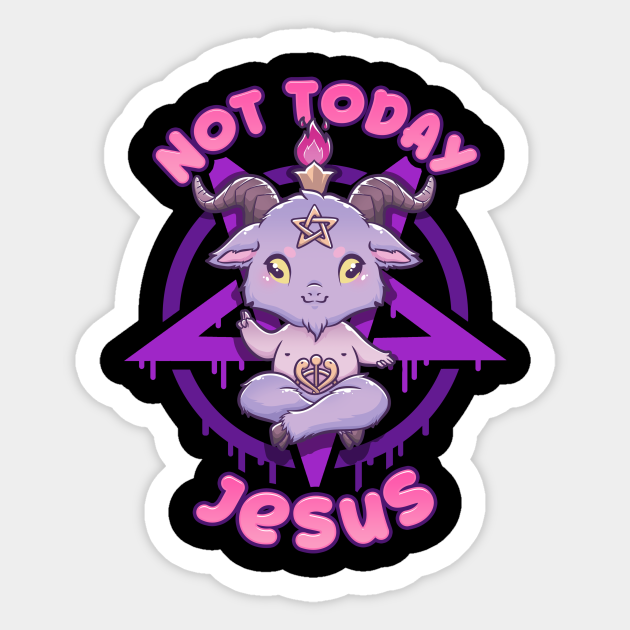 not today jesus baphomet shirt