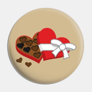 Heart Chocolate Gift Box - Valentine's Day Pin