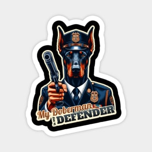 Doberman Police Magnet