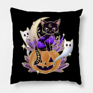 Halloween Crystal Cats Pillow