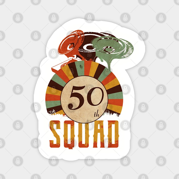 50th anniversary music squad, birthday gift vintage Magnet by Degiab