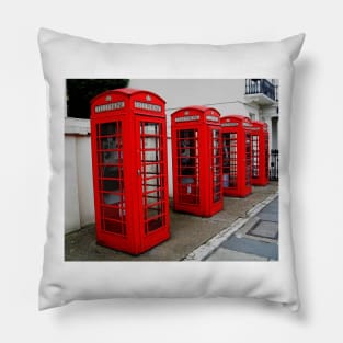 London. Phone Booths on Belgrave Street. Great Britain 2009 Pillow