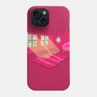 pink room illustration Phone Case