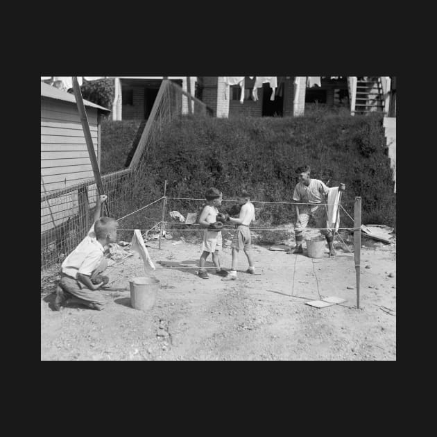 Backyard Boxing Match, 1926. Vintage Photo by historyphoto