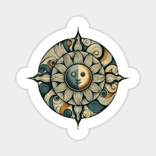 spiritual hippie sun Magnet