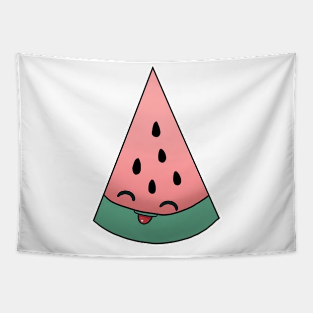 Watermelon Tropical Fruit Tapestry by RainasArt