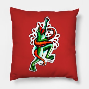 Frog and Snake battle to the death! Pillow